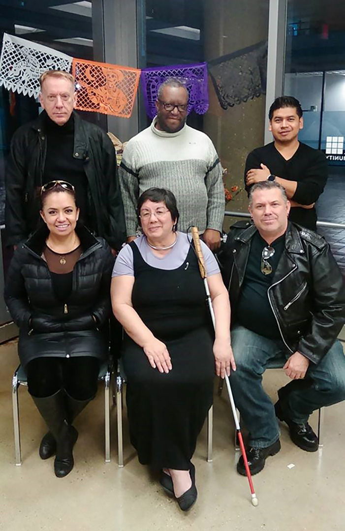 Members of Latino Leather group of Washington, DC organized a leather workshop by Amelia Horo at the DC Center.